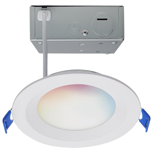 Satco 9W LED DW LP Regress Baffle DL 4 in. Rnd - Starfish IOT Tunable White and RGB - 120V 90 CRI White S11564 - main